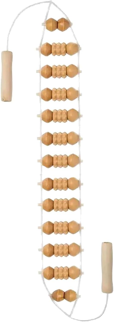 AOVNA Back Massage Accessories Wood Therapy Massage Tools Back Roller Wood Therapy Tool for Muscle Pain Relief Body Shaping Lymphatic Drainage,7.5cm x 110cm