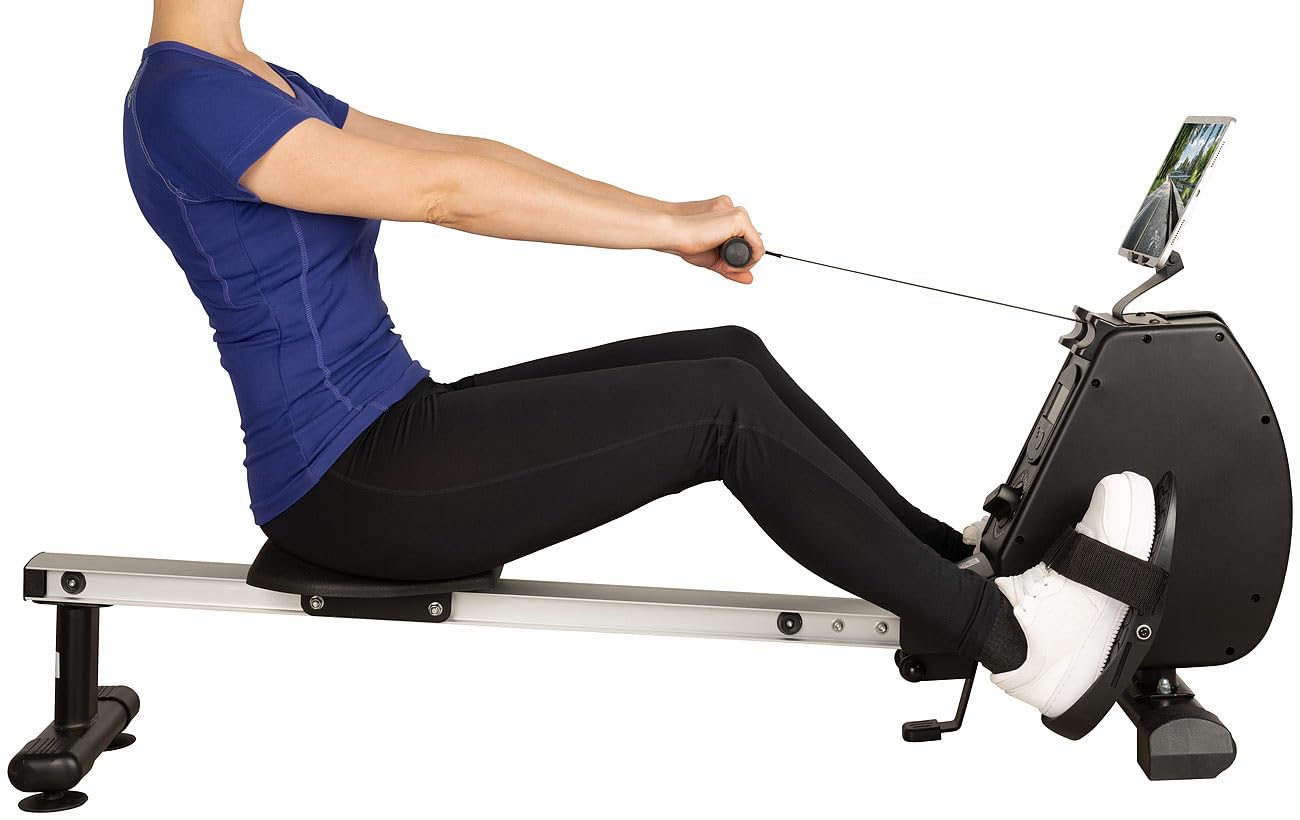 PEARL Sports Sportgeräte: Klappbares Heim-Rudergerät mit 8 Stufen, Magnetbremssystem, bis 120 kg (Rudermaschine, Heimrudergerät, PC)