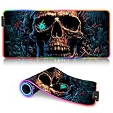【Facile à utiliser】 Ce tapis de souris de jeu rétroéclairé doux est alimenté par USB, plug and play, aucun pilote n'est nécessaire. Commande à une touche conçue pour changer les couleurs de la lumière et éteindre, très pratique à utiliser