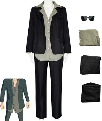 Adult Wolfwood Cosplay Costume Suit Anime Trigun Stampede Halloween Outfits Coat Shirt Pants Glasses Full Set
