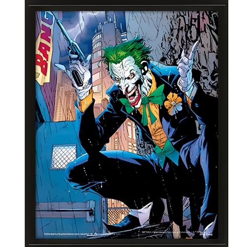 Pyramid International – Cadre lenticulaire 3d - Vrai effet de mouvement et de profondeur – DC Comics - Joker Bang – Idée cadeau anniversaire - 25.5x20.5 –...