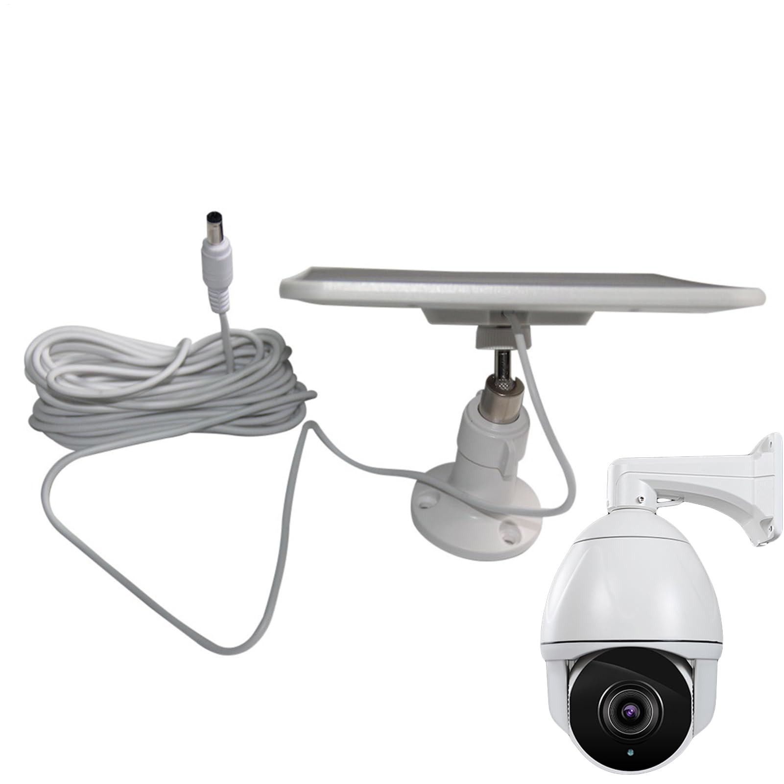 Pannello Solare per Telecamera Accessorio Solare Impermeabile | Caricabatterie da 20W per Videocamera di Sicurezza Per uso domestico, esterno, , giardino, cortile, garage