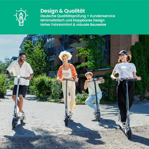 Egret Ey! 7 E Scooter mit Stra&szlig;enzulassung, Elektroscooter, Bosch Motor, 10 Luftreifen, 30 km Reichweite, App-Steuerung & Apple Find My