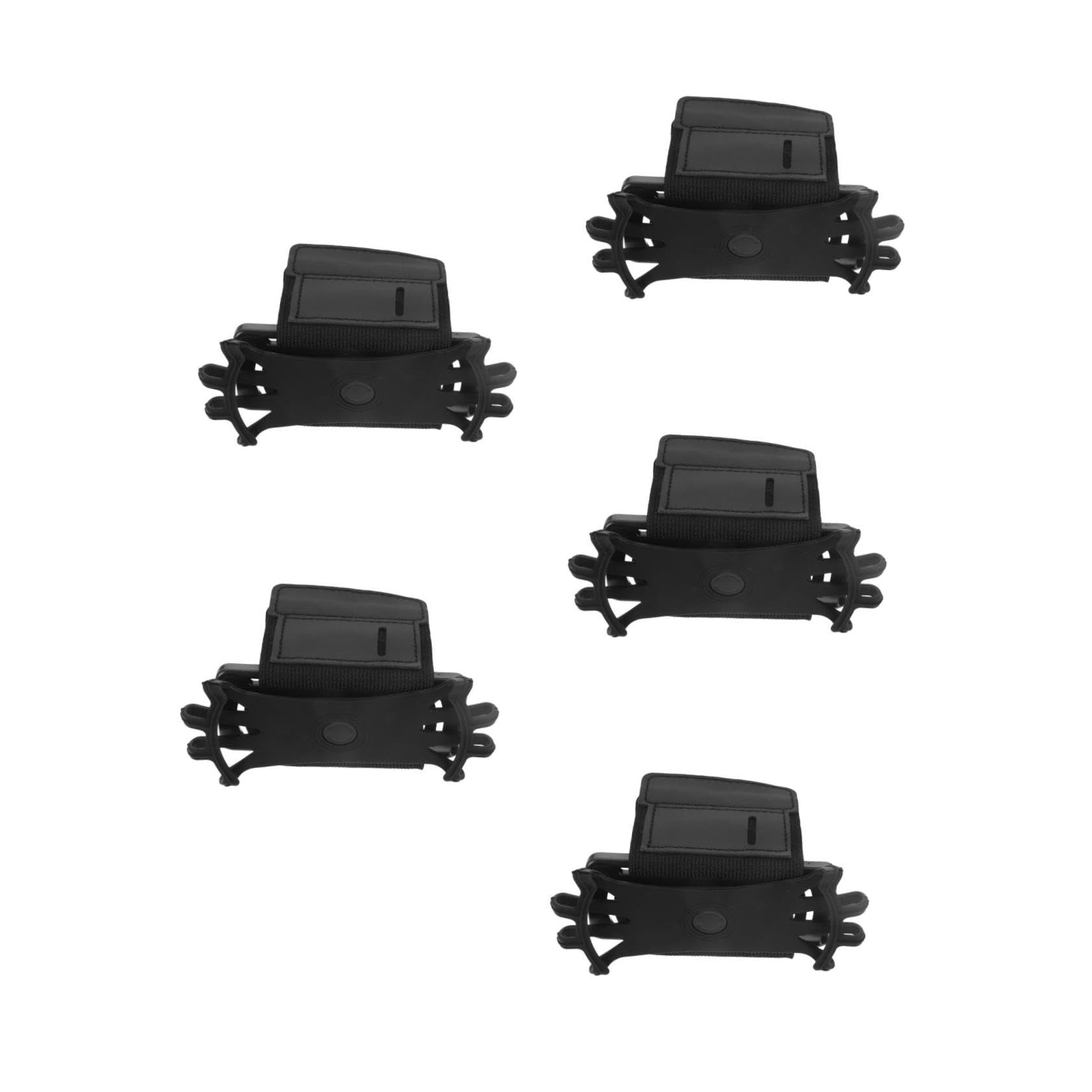 Cabilock 5 Pezzi braccialetto del cellulare Porta del telefono cellulare braccio del telefono regolabile Presa fascia da braccio per telefono cintura da corsa per telefono addominali Nero