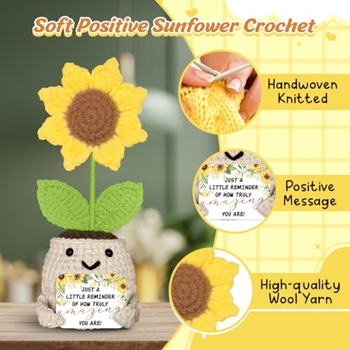 Crochet Sunflower Gift - 50% Off Inspirational Encouragement - Image 3