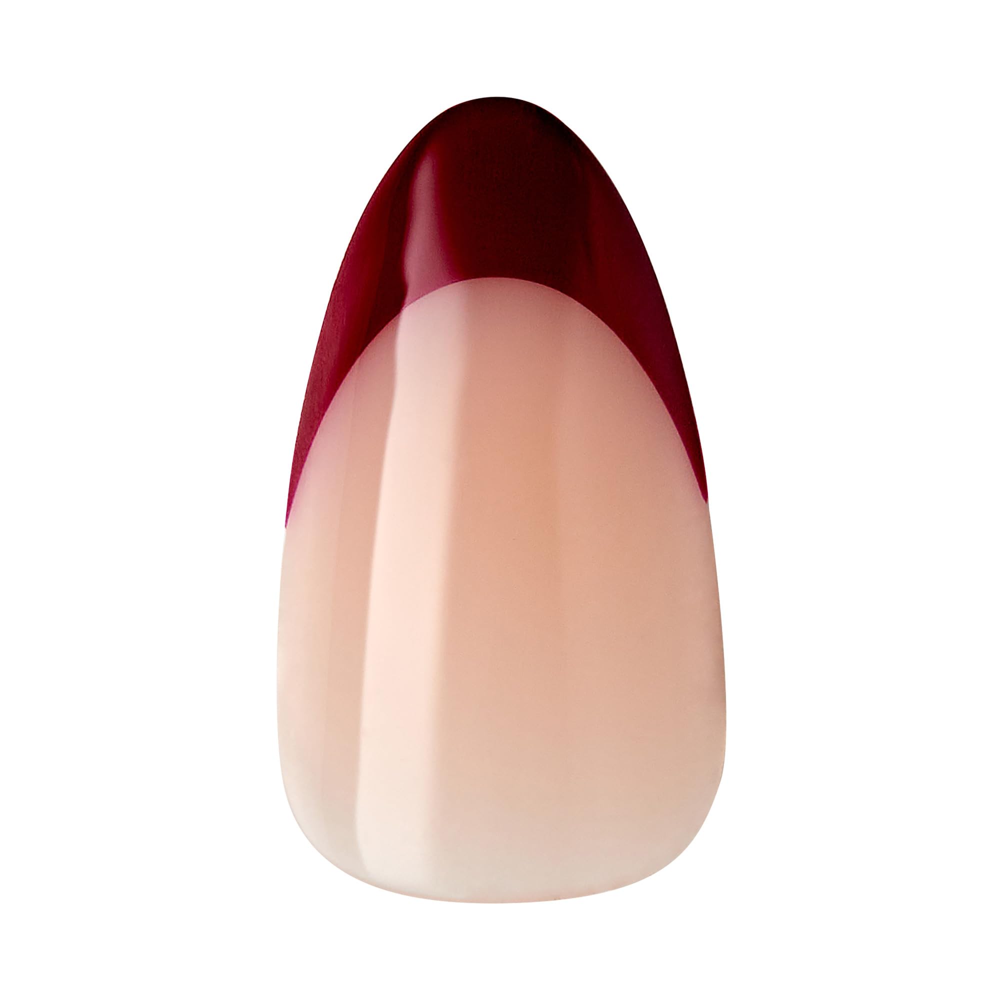 KISS Salon Acrylic French "Catchy", fioletowy, średniej długości w kształcie migdałów – 28 sztucznych paznokci do naklejania DIY, 2 g kleju do paznokci, 1 patyczek do manicure, 1 mini pilnik