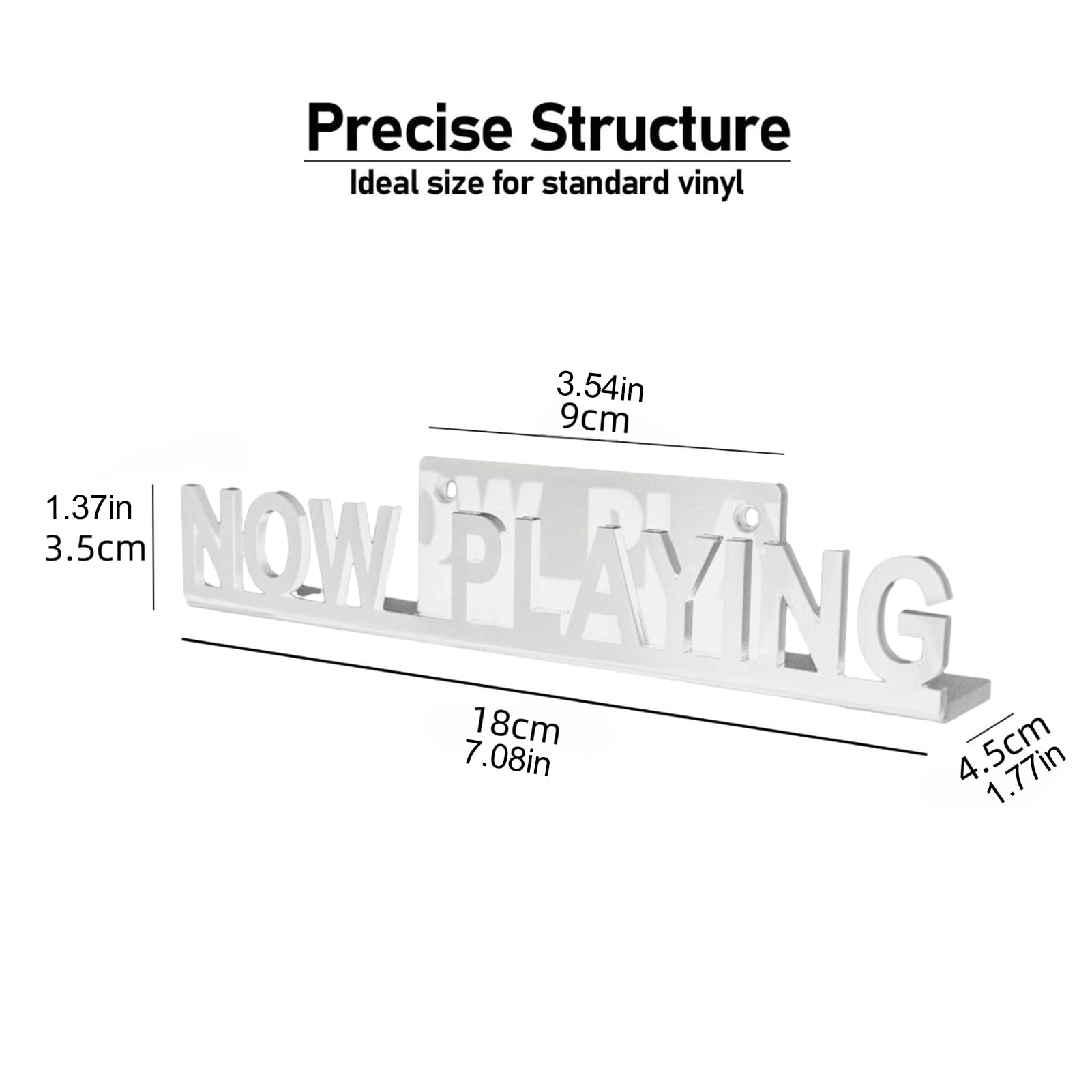 Winylowy uchwyt na płyty gramofonowe Re-gal | Akrylowy uchwyt ścienny na płyty gramofonowe Now Playing