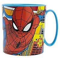 Stor 390 ML BPA FREIER PLASTIKBECHER MIKROWELLENGEEIGNET | SPIDERMAN MIDNIGHT FLYER, Bunt