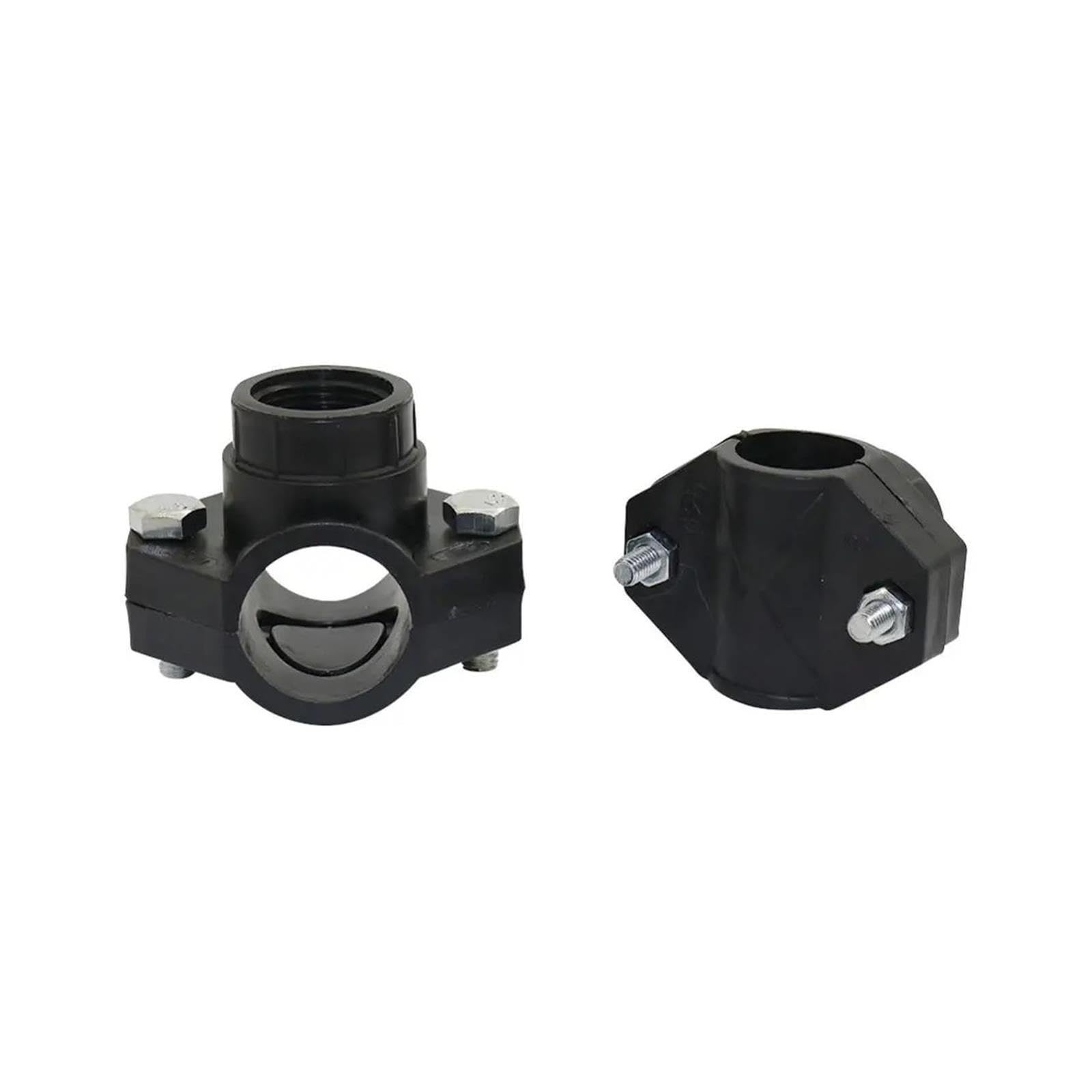 Morsetto sella DN25‑DN32 filetto femmina 1/2"‑3/4" raccordo