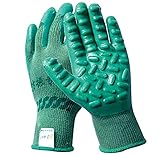 Vibration-absorbing Rubber Latex Glove, Anti-impact, Anti-vibration, Non-Slip, Wear-resistant, Protective Glove for Handheld Vibrating Tools, Power Drill, Jackhammer, Breaker Hammer, House Repair, and Gardening (1, Large)