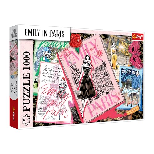 Trefl - Emily in Paris, Revista de Moda - 1000 Piezas - Rompecabezas con Personajes de la Serie de televisión, para Adultos y niños Mayores de 14 años