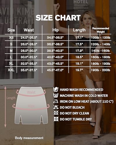MANGOPOP Women's Basic High Waist Faux Leather Bodycon Mini Pencil Skirt4