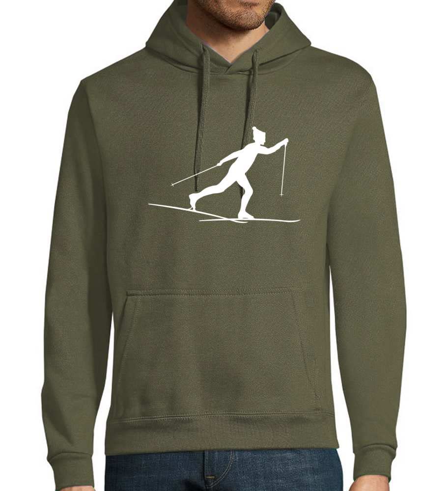 Narciarstwo biegowe narciarstwo biegowe męska bluza z kapturem, wojsko, 4XL