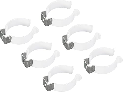 Miniatura 6 de MECCANIXITY T12 - Soporte de clips en U para bombilla LED, soporte de montaje de tubo fluorescente de acero inoxidable, abrazaderas de tubo, clips