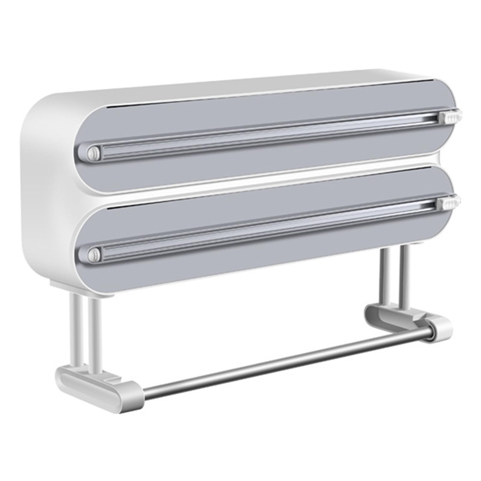 Contemporary Kitchen Essential with Strong Magnet for Fridge Attachment Holds 3 Rolls of Wrap and Paper Towel Remote Tissue Dispenser