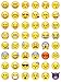 ND_ 48 Stickers Smileys Emojis Autocollants Divers pour Enfants Loisir, Mini-Stickers en Papier