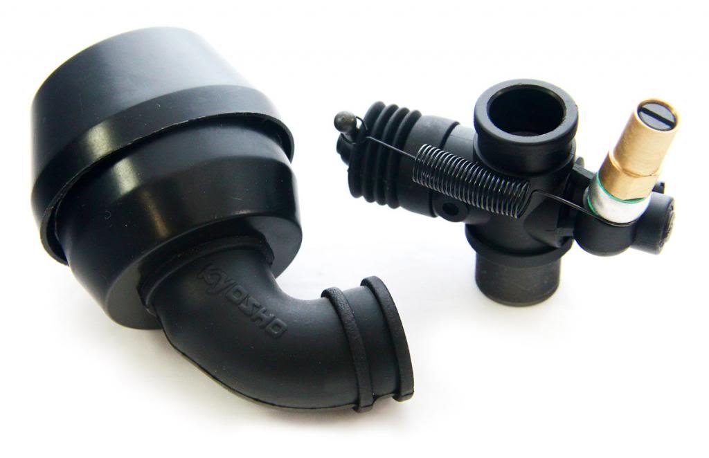 Kyosho Inferno GT2 Nitro KE25 Engine Carburetor and Air Filter components