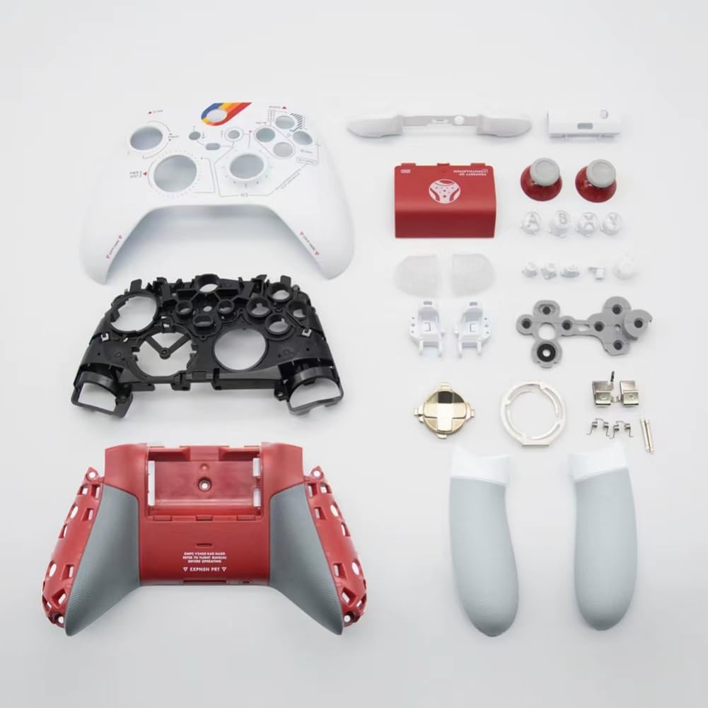 Set di Gusci di Ricambio per Xbox Series X/S Controller - Limited Edition, Custodia Completa con Piastre di Copertura Coperchio della Batteria Bottoni Accessori (Bianco)