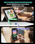 MEKO Dual System Stylus Pencil for Apple iPad & iPhone &Android, 2X Fast Charge Universal Stylus Pen for Touch Screen, Precision Stylus for Smartphone Tablets-White