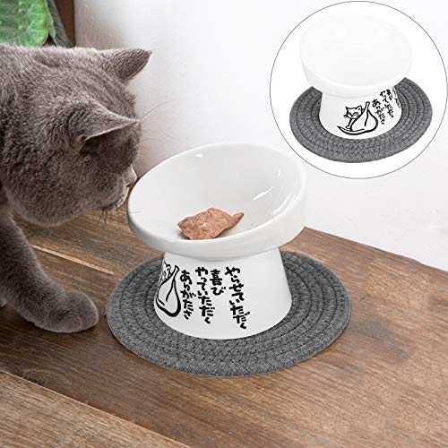 Tigela para gatos tigela de cerâmica protetora da coluna cervical para gatos tigela de arroz tigela
