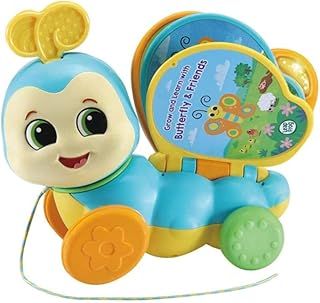LeapFrog Pull-Along Butterfly Book, Educational Baby Walker with Phrases and Songs, Learning Baby Book, Pre School Learning Toys, Baby Push Along Walker, Baby Musical Toy, Ages 12 Months +