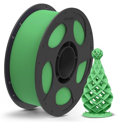 ANYCUBIC Matte PLA Filament 1.75mm, 3D Printing PLA Filament 1.75mm Dimensional Accuracy +/- 0.03mm, 1KG Reusable Spool (2.2 lbs), Matte Green