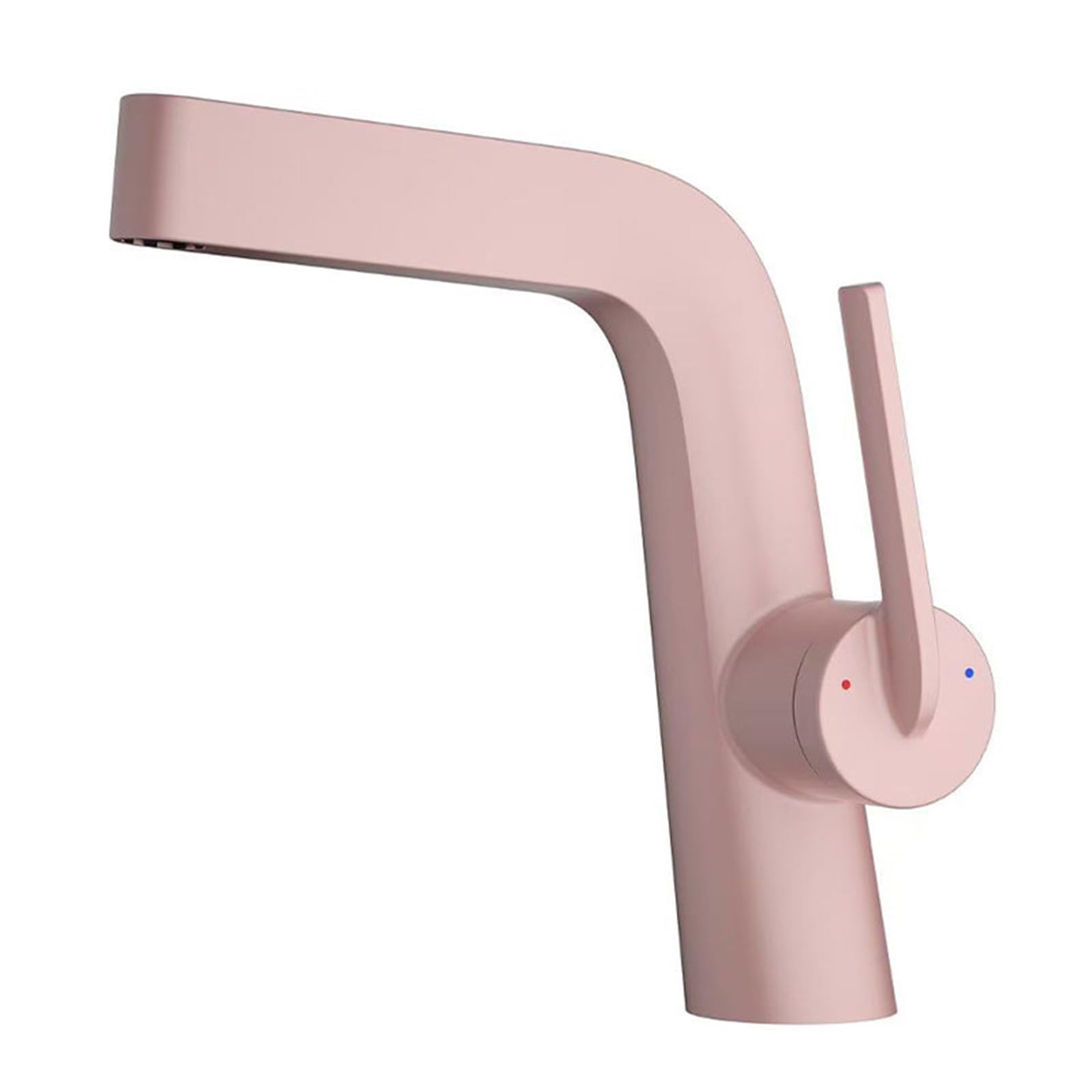 Biaoteng Pink Modern Mixer Tap Bathroom Sink Hot And Cold Taps For Bathroom Basin Brass For Bathrooms