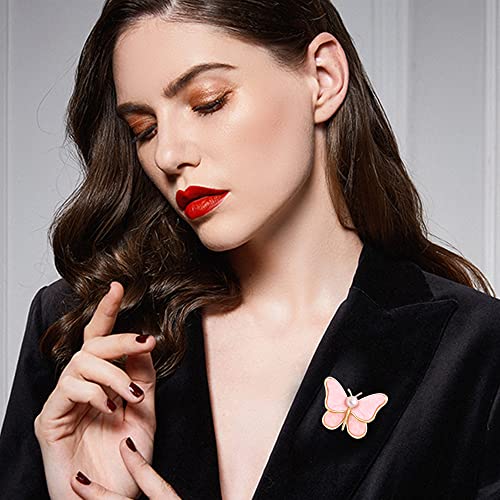 Image of GBAHFY Butterfly Pearl Brooch Gold Elegant Bridal Vintage Style Pins Wedding Banquet Anniversary Brooch for Women