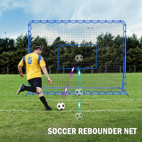 Image of Soccer Baseball Rebounder Net, Quick-Switch Angle Soccer Pitchback Volleyball Training for Control, Passing Practice, Easy Setup Soccer Goal Rebounder Gifts Aids & Equipment for Kids,Teens & Adults