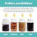 Craft A Brew - For Home Brewing Beer, Wine, Cider, and More - Includes Four 1 Gallon Glass Fermenter Jars, Lids, and Airlocks - Fermentation Jar 4-pack