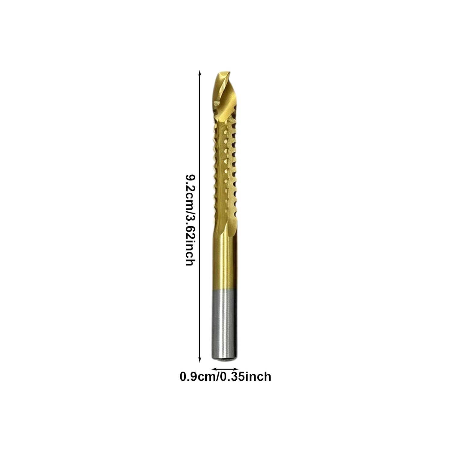 6-Piece 3-8mm Titanium Coated HSS Twist Drill Bits Set, Serrated Saw Drill Bit for Plastic Metal Wood Hole, HSS Titanium Coated Side Cutting Drill Bit Set with Spiral Flutes for Drilling and Cutting