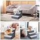 Hundetreppe für kleine Hunde Abnehmbare Haustiertreppe Katzentreppe für Sofa Bett, Abnehmbarer Bezug, Waschbar rutschfest Haustiertreppe für Kleine Hunde und Katzen (3-Stufen-Treppe)