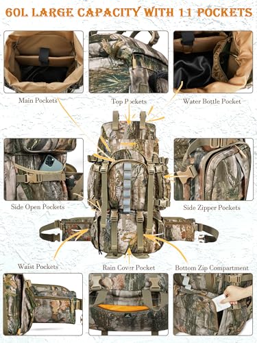 NEW VIEW 60L Hunting Backpack