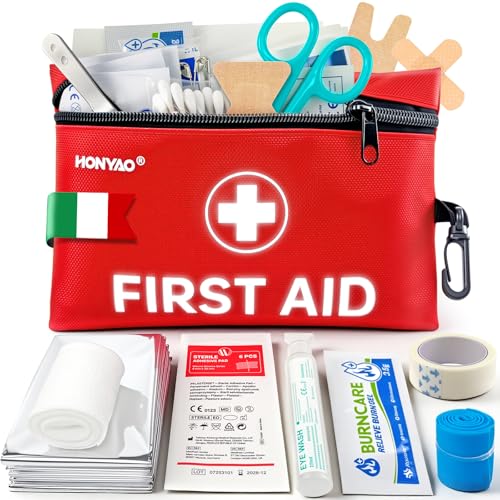 HONYAO Mini Kit Pronto Soccorso 105 Pezzi, Kit di Primo