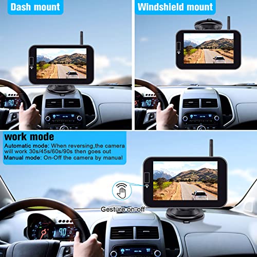 Leekooluu Solar Wireless Backup Camera Hd 1080P Rechargeable System 5'' Monitor 3 Mins Installation For Car Truck Camper Small Rv Hitch Rear View Camera Lk14 #TOP5