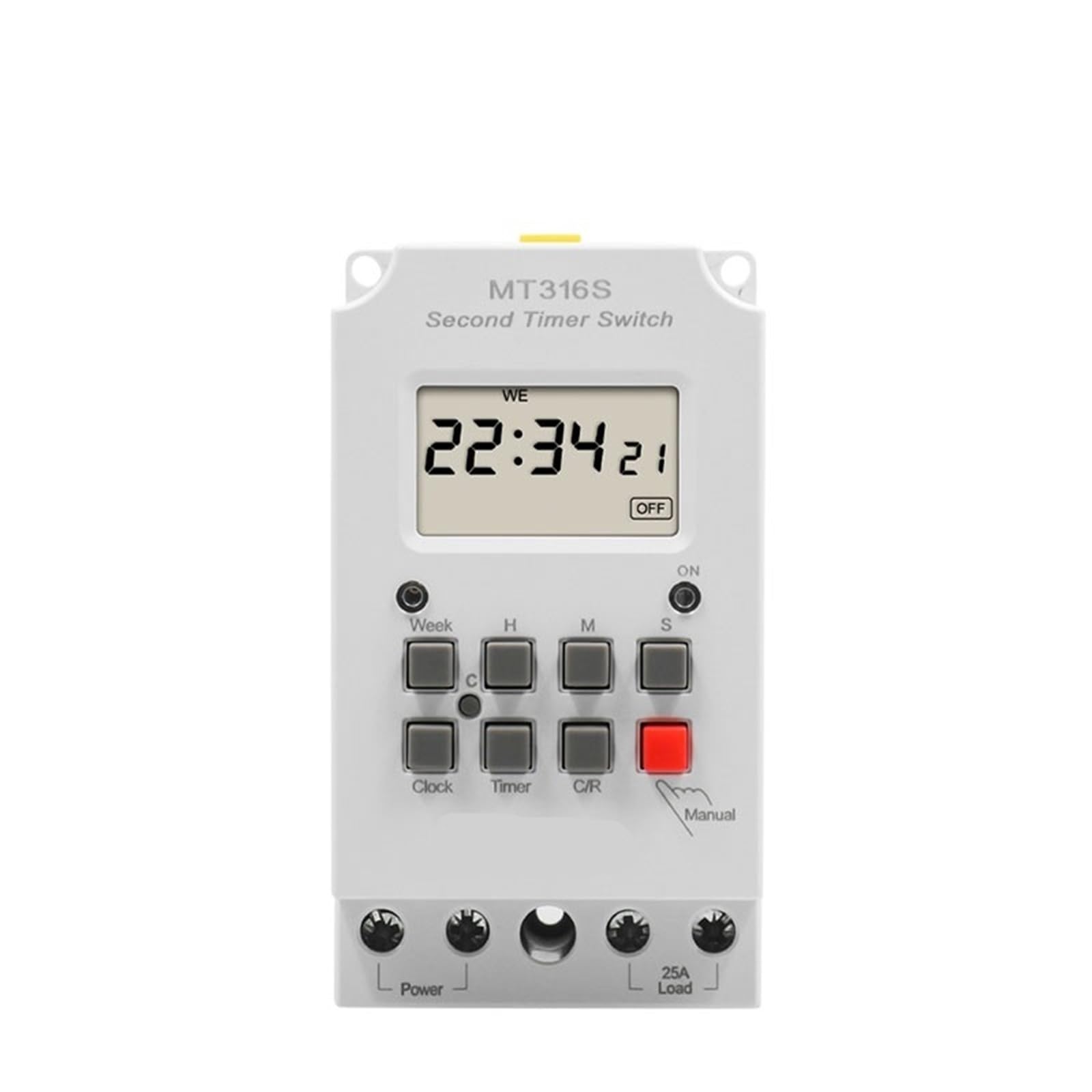 Pknaqwlsx One Color Mt316s 220Vac 25A Din Rail Programmable Electronic Timer For Universal Electric Appliance Digital Timer Switch