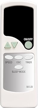 Replacement Remote Control for Bionaire Fan BSF1622D-CU