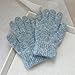 Kids Winter Gloves for Boys Girls, Full Finger Warmth Knitted Mittens, Cold Weather Stretch Fuzzy Soft Gloves Age:1-12 Silver