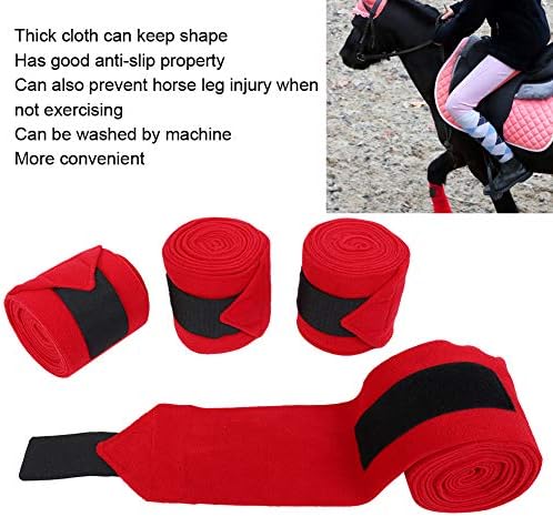 4PCS Bandages Tape Nonâ€‘Slip Breathable Fleece Pet Vet Animal Wound Cohesive Bandage Wrap Leg Support for Horse Dogs Leg Ankle Exercise Sports Protection