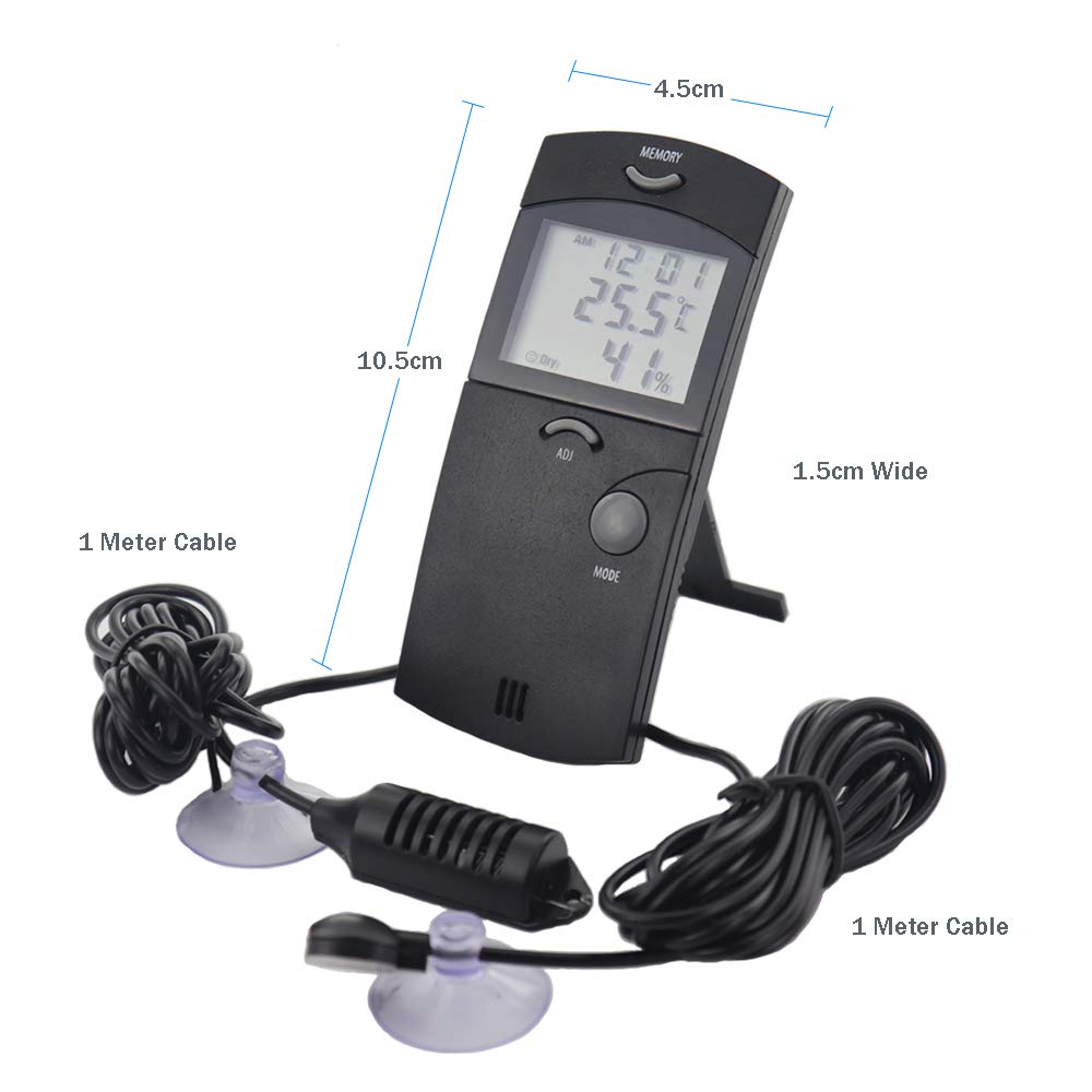 Termoigrometro Per Terrario Digitale IN/OUT Con Doppia Sonda - Foto 5