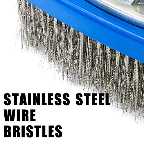 Daveyspa 5-inch Heavy-Duty Swimming Pool Cleaning Brush with Aluminum Handles and Stainless Steel bristles is Ideal for handling Stubborn Stains in Concrete and Granite Pools.
