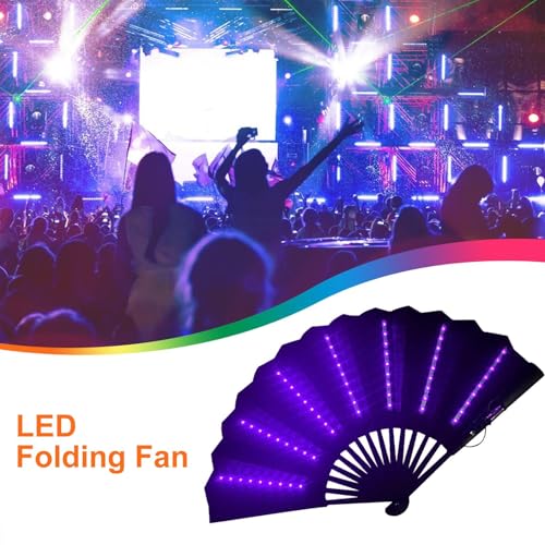 Ventilador portátil LED plegable con iluminación integrada y función multiusos 4