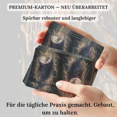 Image of Witchy Cauldron German Tarot Cards for Beginners with Meanings on Every Card - 78 Tarot Deck- Rider Waite Tarot Set with Yes /No, Chakra & Astrology(German)
