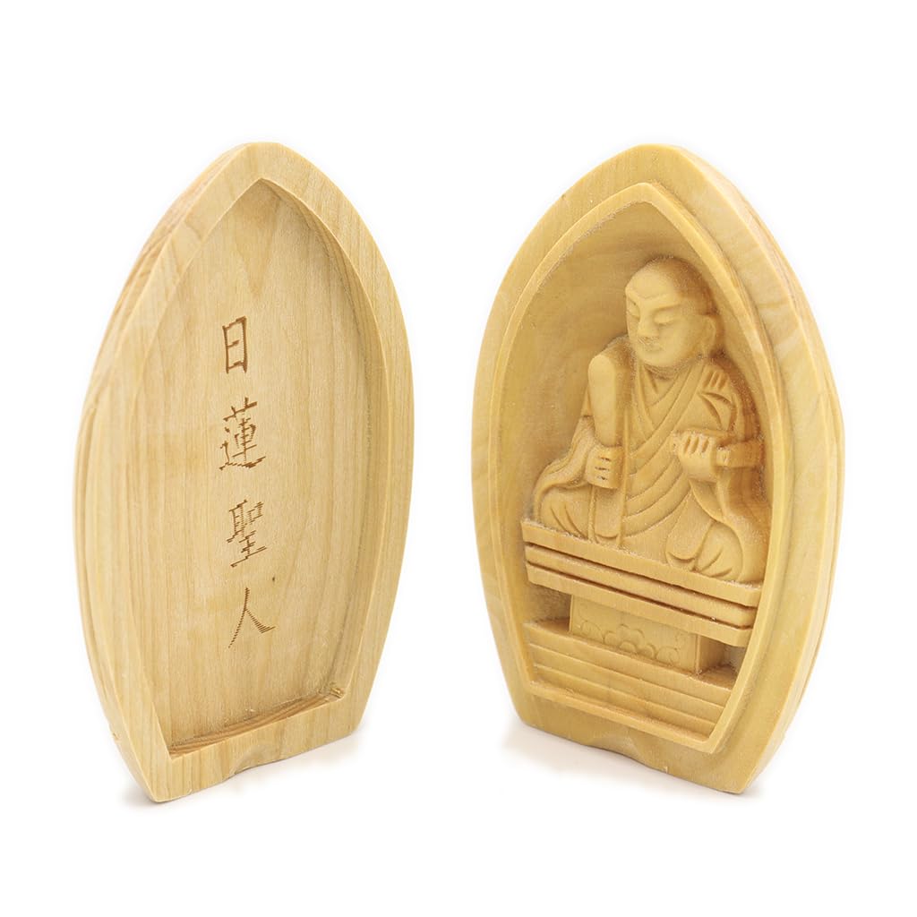 Amazon｜栗田こだわり仏像 【守り本尊】 日蓮聖人 (蓮華形香合仏[懐中