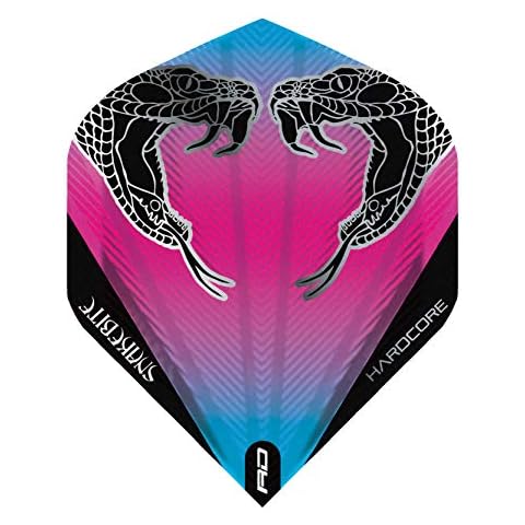 RED DRAGON Hardcore Peter Wright Snake Schwarz Transparent Dart Flights Cover