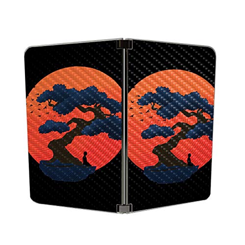 Image of MightySkins Carbon Fiber Skin for Microsoft Surface Duo - Meditation | Protective, Durable Textured Carbon Fiber Finish | Easy to Apply, Remove, and Change Styles | Made in The USA