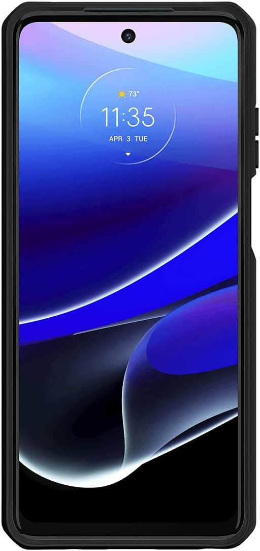 ITSKINS Hybrid // Silk Protective Phone Case Compatible with Moto G Stylus 5G 2022, Slim Hybrid Case, Anti-Slip and Heavy Duty Shockproof Cover, Military Phone Case - Black