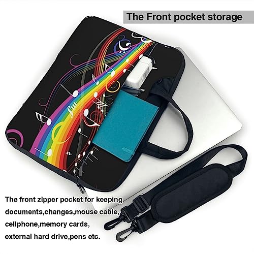 Housse ordinateur portable notes de musique arc-en-ciel fine antichoc - 5