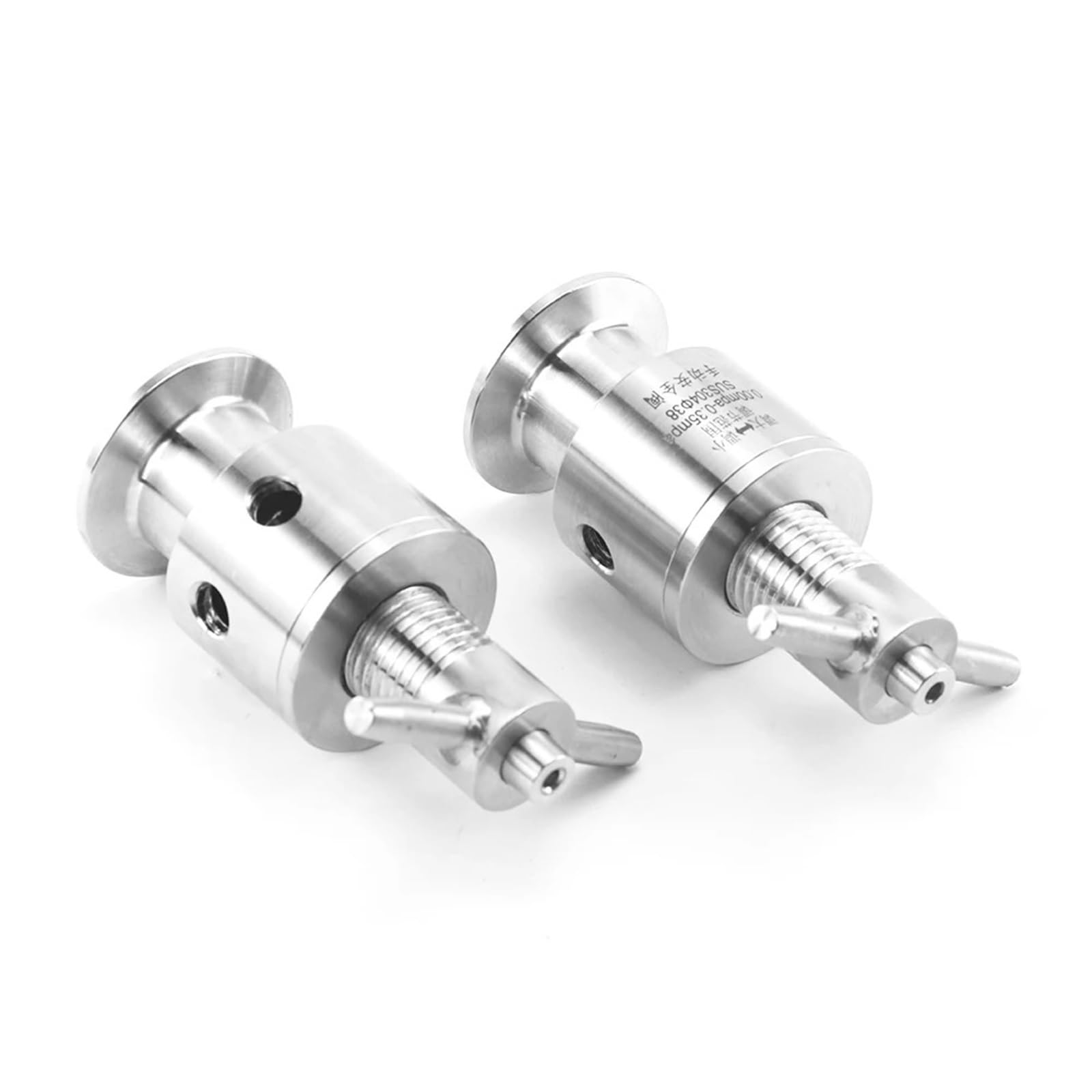 SUS 304 - Válvula de seguridad sanitaria ajustable para alivio de presión de 3,8 cm, diámetro exterior de 50,5 mm, 0-3,5 bar