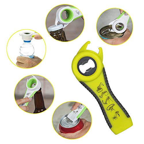 Alaep Jar Bottle Soda Can Opener - Silicone Hand Gripper Aid - Large Openers Set For Weak Hands And Seniors With Arthritis - Bottle Squeeze Lids And Rubber Grip #TOP2